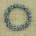 Handmade Beaded Crystal Women Bracelet Weaved Wrap Bangle